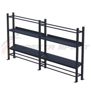 Купить Модульный стеллаж для гантелей, гирь и медболов 3780х430х1950 (2 секции) в Невеле 