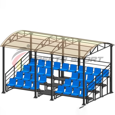 Купить Трибуна для зрителей 4 ряда на 34 места с навесом и перилами в Невеле 